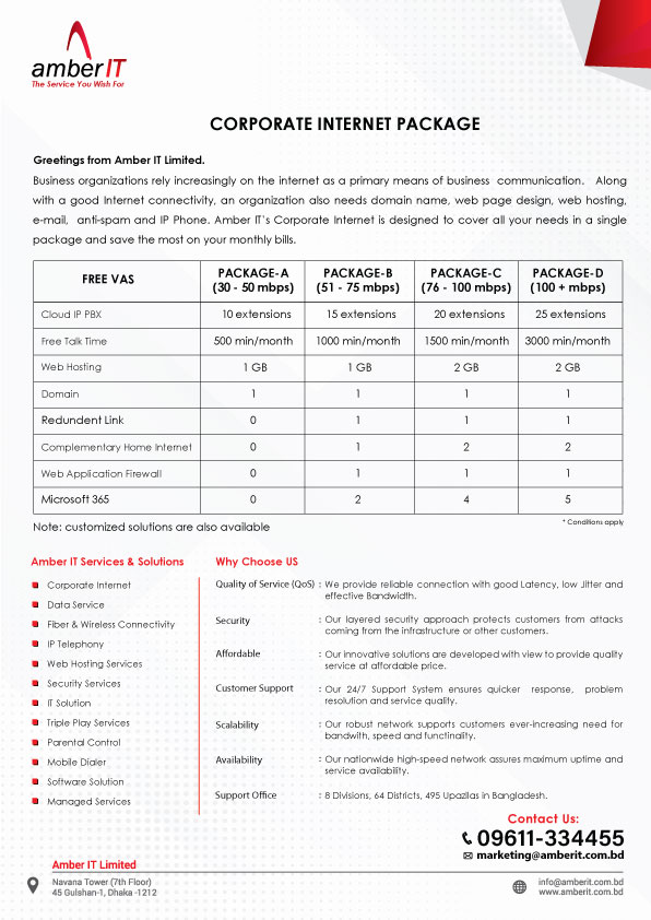 CORPORATE INTERNET PACKAGE 2019